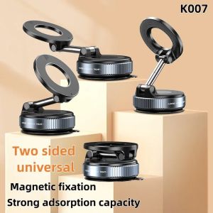 Car Mount Vacuum Magnetic Holder 360° Adjustable Foldable Strong Suction Stand K007 For All Smartphones & Multiple Scenarios ，；【