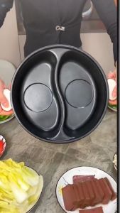 ZTQS 💥ถูกที่สุด💥 หม้อชาบู 2ช่อง หม้อไฟฟ้า หม้อขนาดใหญ่จุใจถึง 5 ลิตร หม้อสุกี้ เคลือบNon-Stick ทำความสะอาดง่าย ไม่ติดหม้อ LK