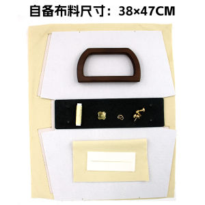 Bộ Vật Liệu May Túi Vải DIY Theo Phong Cách Cổ Điển Có Tay Cầm Gỗ Túi Có Dung Tích Lớn Cho Các Hoạt Động Team Building