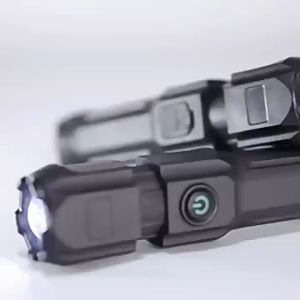 Outdoor Portable LED Flashlight Waterproof Strong Light Zoom Tactical Flashlight USB Rechargeable Lighting Flashlight 3 Modes Lampu Suluh