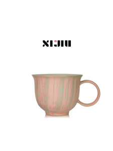 Designer Edition Ceramic Coffee Cup Gift Box Retro Glazed Specialty XiJiu Powdered Porcelain Small Batch Handmade Gift Set