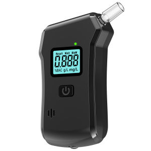 Portable High Precision Breathalyzer 3s Result Dual Mode Non-Contact Quick Check LED Light AAA Battery for Driver Police
