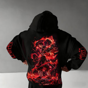 Demon Slayer 2025 Mens Hoodie Autumn/Winter New Cool Anime Printed Loose Casual Japanese Harajuku Parent Child Sweater Top