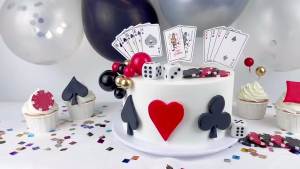 29PCS Casino Cake Decoration Dice Poker Chips Cupcake Cake Topper Set Ball Cake Topper Playing Card Game Theme Picks for Las Vegas Scene Birthday Party Decoration Supplies