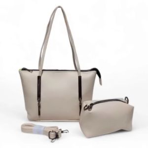 Tas Tote Wanita Rihaga Polamio Elegan dengan Dompet Bahan Kulit Sintetis