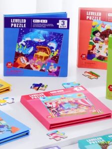 FU Buku Puzzle Magnet 3 in 1 dengan 5 Step Variasi Leveled Puzzle 5 Step Book Magnetic Puzzle 3 in 1 Buku Puzzle Jigsaw Tingkatan Edukasi
