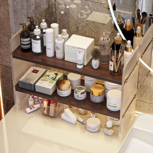 Acrylic Cosmetic Storage Rack Bathroom Multi-layer Display Shelf Cup Organizer Stand Desktop Clear Plastic Caddy Holder