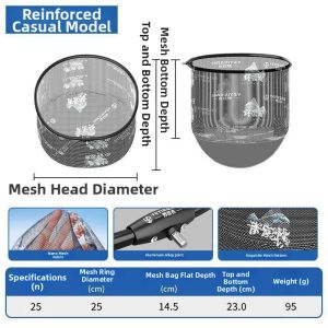 Jiaxun | Deepened Hook-Resistant Large Fish Landing Net Head