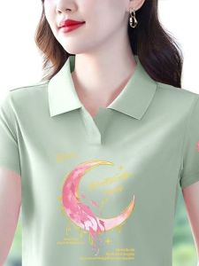 เสื้อยืดคอโปโลแขนสั้นผ้าฝ้ายแท้สำหรับผู้หญิงในช่วงฤดูร้อน ดีไซน์เก๋ไก๋ ดีไซน์อเนกประสงค์ ดีไซน์คอปก แฟชั่นสำหรับผู้หญิง