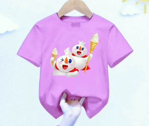 Kaos atasan anak usia 1-12 tahun Mixue Two lengan pendek