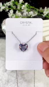 Huitan Cao Cấp Trái Tim Lớn CZ Mặt Dây Chuyền Vòng Đeo Cổ Cho Nữ Đa Năng Đơn Giản Nữ Đảng Tặng Hàng Ngày Tuyên Bố Trang Sức