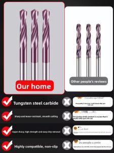 HUANGXIAOCHAO | 65 Degree Hard Alloy Tungsten Steel Drill Bit Stainless Steel High Hardness Drilling