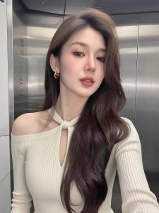 เสื้อชั้นในถักแขนกุดทรงเข้ารูปสำหรับผู้หญิง ดีไซน์เก๋ไก๋ สไตล์เกาหลี แขนยาว ปกโปโล สีพื้น ใส่ไปทำงาน