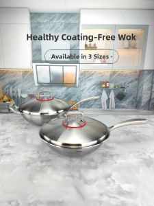 chockmen | Triple Layer Steel Non-Coating Single Handle Two Ears Frying Pan