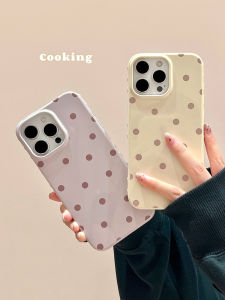 Creative Personality Apple 16 pro Phone Case Full Cover Polka Dot Design Protective Shell for iPhone 15 13 Ins Retro Style