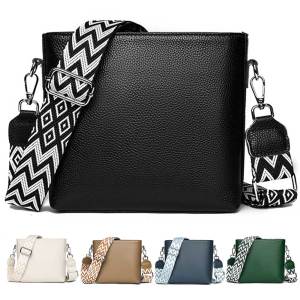 Premium Genuine Leather Crossbody Bag for Women Soft Trendy Shoulder Purse with Spacious Interior in Classic Colors
