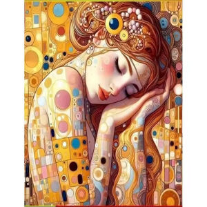 Jigsaw Puzzle 500 1000 1200 2000pcs Peaceful Sleeping Woman Classical Painting Style For Adults Stress Relief Puzzle Fun Present