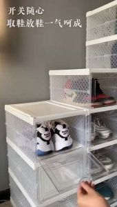 BM 2/3/6 Layers Foldable Shoe Rack Organizer Shoe Box Organizer Plastic Storage Case Set Shoe Rack