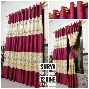 GORDEN SMOKRING GREEN SALMA 135 x 220 RING 12 | HORDEN TIRAI GORDEN JENDELA DAN PINTU