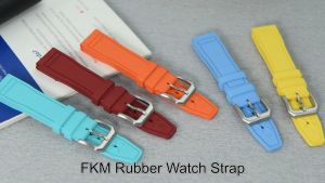 Top FKM Wathc Strap 20mm 21mm 22mm for IWC Big Pilot Portofino Soft Fluororubber FKM Watchbands Waterproof Sports Rubber Strap Wristband Watch Accessories