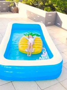 Large infant and young childrens swimming pool family inflatable household bathing pool adult paddling pool heightened and thickened large