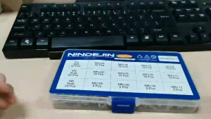 200pcs Cross recessed phillips hexagon head screw nut and washer M4 M5 M6 stainless steel three combination three sems screw set kit