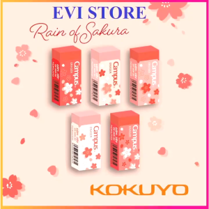Set 5 gôm không bụi Campus Rain Of Sakura SKR30 / Tẩy Campus ER-SKR-30 / SKR-30 hoa anh đào