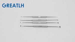 GREATLH Stainless Steel Bone Elevators Double Bone Peeling Orthopedic Instrument Autoclavable