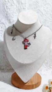 Bandai | Project Hail Mary Metal Enamel Necklace Ryland Grace Pendant With Xenon Crystal Asymmetrical Star Spike Chain
