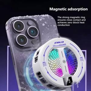 K36 NEW Semiconductor Magnetic Phone Cooler Fast Heat Dissipator with RGB Light for IPhone Android Universal Cooling Fan