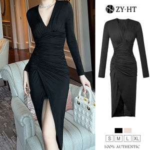 EraVogue เดรสผู้หญิง เดรสผมูฟ้า เดรสสีดำ เดรสสีครีม เดรสแขนยาว เดรสทำงาน เดรสออกงาน เดรสไปงานแต่ง เดรสเซ็กซี่ เดรสเกาหลี 9593