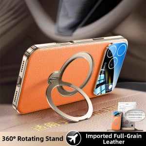 SUOYIN | Magnetic Full Camera Protection Leather Phone Case Thin Shockproof with Bracket