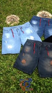 Celana Jeans Pendek Pria Sobek Jumbo Ripped Denim shortpants Boardshort Celana Pendek Pria Gendut