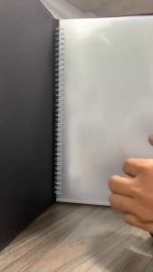 Bìa da Menu in chìm màu đen kích thước 10 lá cho nhà hàng khách sạn.