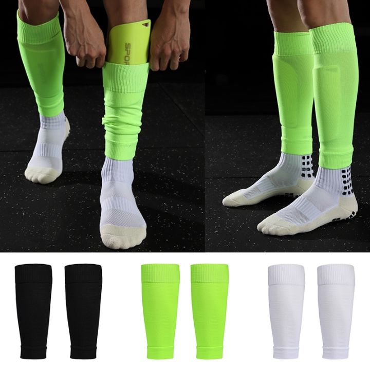 New Football Socks Shin Pads Leg Cover Men Women Grip Cutsocks Lazada.vn