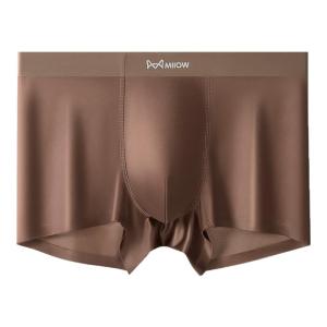 MiiOW | Luxurious Satin Mens Underwear Ice Silk 2025 New Style Mulberry Silk Antibacterial Crotch Boys Boxer Briefs Youth Nylon Fabric