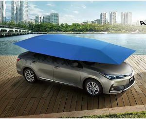 Fully Semi-automatic Mobile Car Shed Car Sunshade Umbrella Cover  Remote Control Intelligent Folding Car Parking Portable Tent Car Fully/Semi-Automatic Awning Tent Auto Smart Insulated Cover Outdoor Waterproof Folded Portable Canopy Cover Remote Control