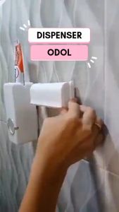 ( COD ) Dispenser Odol / Tempat Pasta Gigi dan Gantungan Sikat Gigi / Dispenser Odol Otomatis