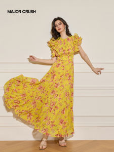 Sleeveless Yellow Dress for Vacation