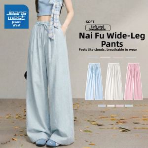 Jeanswest | Lightweight Summer High Waist Loose Ice Silk Casual Pants