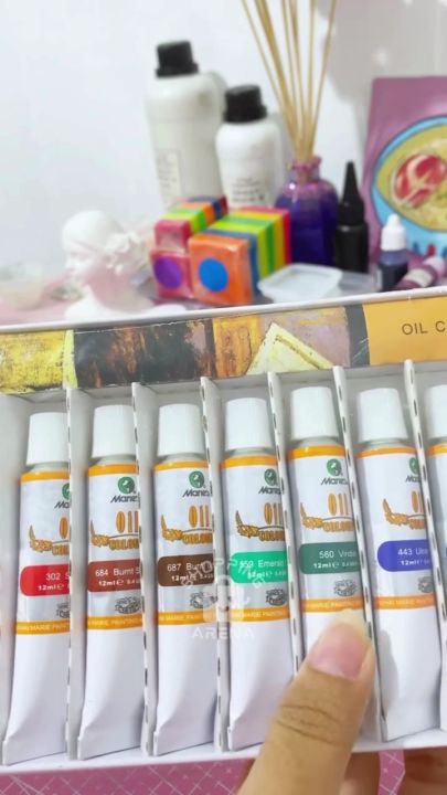 Oil Colour Merk Maries Cat Minyak 12 Warna Oil Based Paint Mewarnai Pewarna Lukis Melukis Menggambar Seni Art Prakarya Stationey Perlengkapan Peralatan Menggambar Alat Sekolah Scholl Stuff Kualitas Bagus Shopping Arena Malang