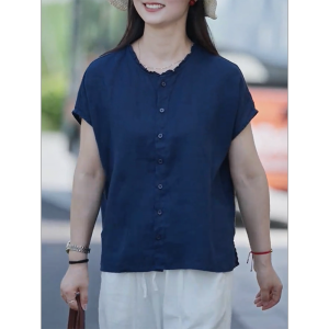 QINGNAER | Plus Size Women Loose Fit Slimming Casual Shirt
