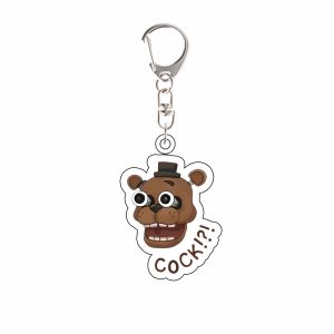 Bandai | for Classic Game FNAF Foxy Chica Bonnie Freddy Fazbear Acrylic Keychain Q Version Ornament Festival Gift Cute Backpack Pendant