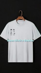 Baju Kaos Cowok Distro T-Shirt Sablon Lengan Pendek Bahan Catton Combed 30s (Buy 1 Get 3 Pcs)