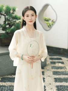 QINGMUZI | New Chinese Style Zen High-end Qipao Dress