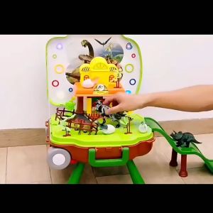 [SG] Mr Bonch 3 In 1 Police Playset with slide Suitcase  Includes Figurines Police Car and Batteries