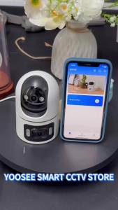 FNKvision YooSee กล้องวงจรปิดเลนส์คู่ Full HD 8MP หน้าจอคู่ กันน้ำ IP67 การมองเห็นในที่มืดด้วยอินฟราเรด ระบบเสียงสองทาง