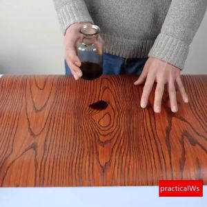 Wallpaper Dinding Kayu Serat Coklat Tua 8m s/d 9m x 45cm