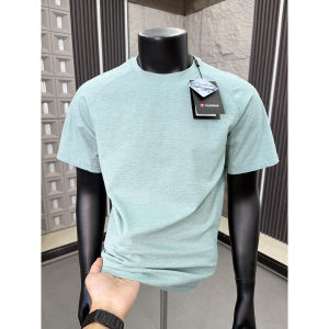 Sorona American Style Quick Dry Short Sleeve Mens Summer Ice Silk Cool Feeling Basic Fit Inner Wear Fitness Sportswear