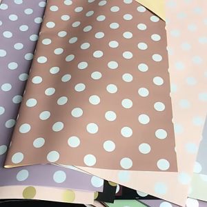 20 Lembar Flower Wrapping Polkadot Cellophane Kertas Buket Pembungkus Bunga Waterproof KB11